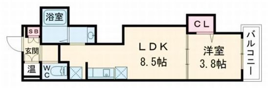 マリブガーデン堺駅前の間取り画像