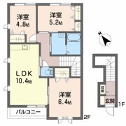 シャーメゾン カナリー B棟の間取り画像