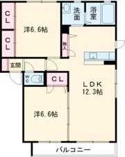 チリエージア Bの間取り画像