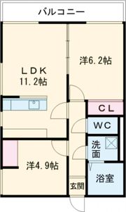 アサヒレジデンスの間取り画像