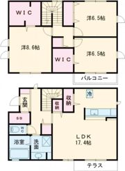 セジュールルピナスG棟の間取り画像