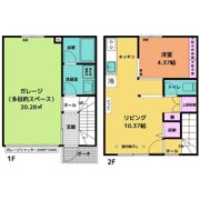 J-BASE.K（ガレージハウス）の間取り画像