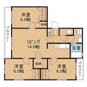 CUBE三原櫻館の間取り画像