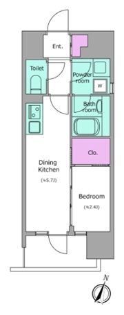 デュオフラッツ飯田橋EASTの間取り画像