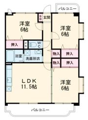 ベルメゾン長嶺の間取り画像