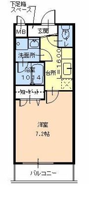 アルベージュ八戸ノ里Ⅱ番館の間取り画像