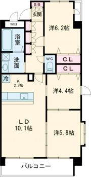 アーベイン永楽の間取り画像