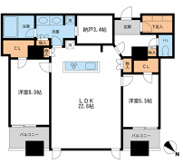 メトロタワー山下町の間取り画像
