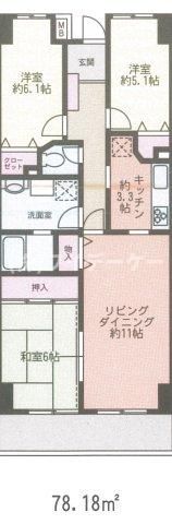 パラッツオ稲毛の間取り画像