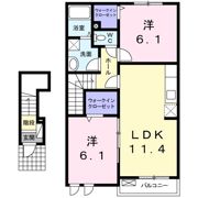 グリーンヒル Bの間取り画像