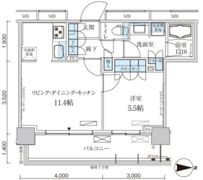 パークアクシス菊川ステーションゲートの間取り画像