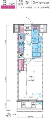GENOVIA鷺ノ宮skygardenの間取り画像
