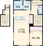 ラ・ルーチェ 鳥屋野南 A棟の間取り画像