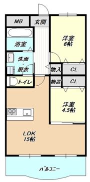 丸二サンハイツの間取り画像