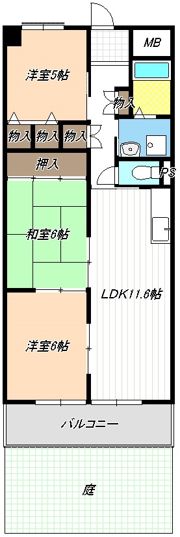 ポートシティ高木Ⅱの間取り画像