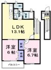 ディアプレイス2の間取り画像