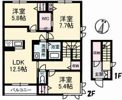 スプリングウインド若宮 A棟の間取り画像