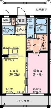 ブルックリン天神の間取り画像