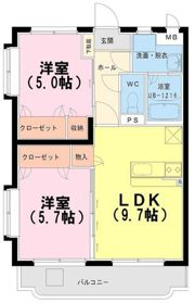 エスポワールはるかの間取り画像