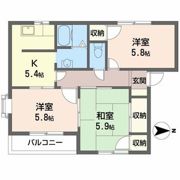 プリミエール国分寺Bの間取り画像