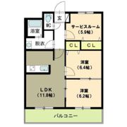 サンハイムさかいの間取り画像
