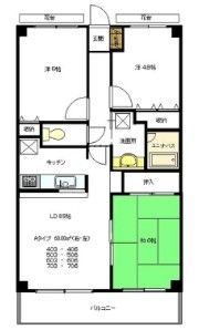 マイコート日野Ⅰの間取り画像