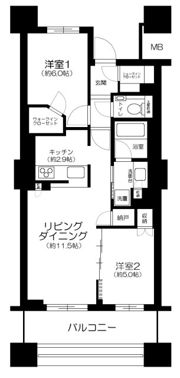 プラウドシティ赤羽の間取り画像
