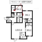 BLANC IRIS HIRAGISHI(ブランイリスヒラギシ)の間取り画像