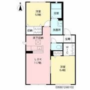 シャーメゾン吉田 B棟の間取り画像