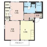ヴィラクレールBの間取り画像