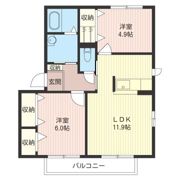 ヴィヴァーチェ Bの間取り画像