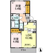 ルガルボニート西熊本の間取り画像