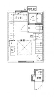 BELL CUBE尾長東の間取り画像
