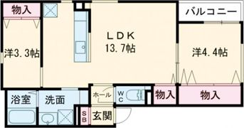リブレメゾン住吉Ⅰの間取り画像