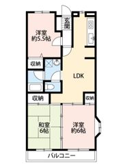 第6パールメゾン海老原の間取り画像