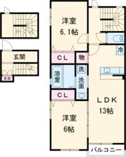 エクセラン朝妻の間取り画像