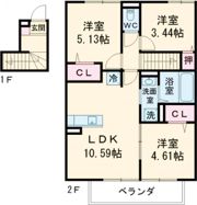 ハッピーライトNの間取り画像