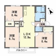 サン・パティーヌSU B棟の間取り画像