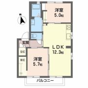 コーポラス青葉 A棟の間取り画像