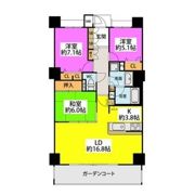 アイランドシティ・ヴェルデコートⅠ区4番館1202号の間取り画像