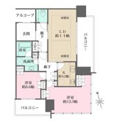 グラングリーン大阪THE NORTH RESIDENCEの間取り画像