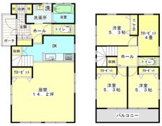 栄町貸家の間取り画像