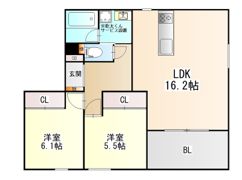 フォルモサ高砂の間取り画像