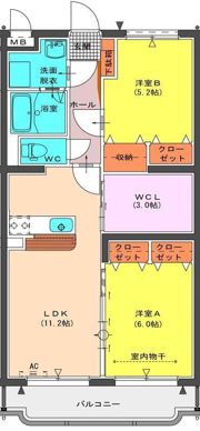 La Vie Belle Takeda (ラヴィベール竹田)の間取り画像