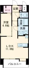 S-RESIDENCE六ツ門abreastIの間取り画像