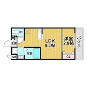 リアコート千里丘ⅠNORTHの間取り画像