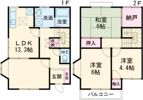 タウンハウス岡野の間取り画像