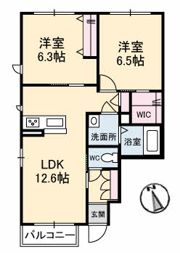 ハイツ天神の間取り画像