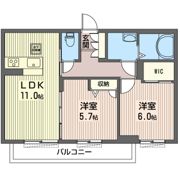 プレジール西原の間取り画像
