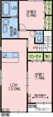ルミエール国立の間取り画像